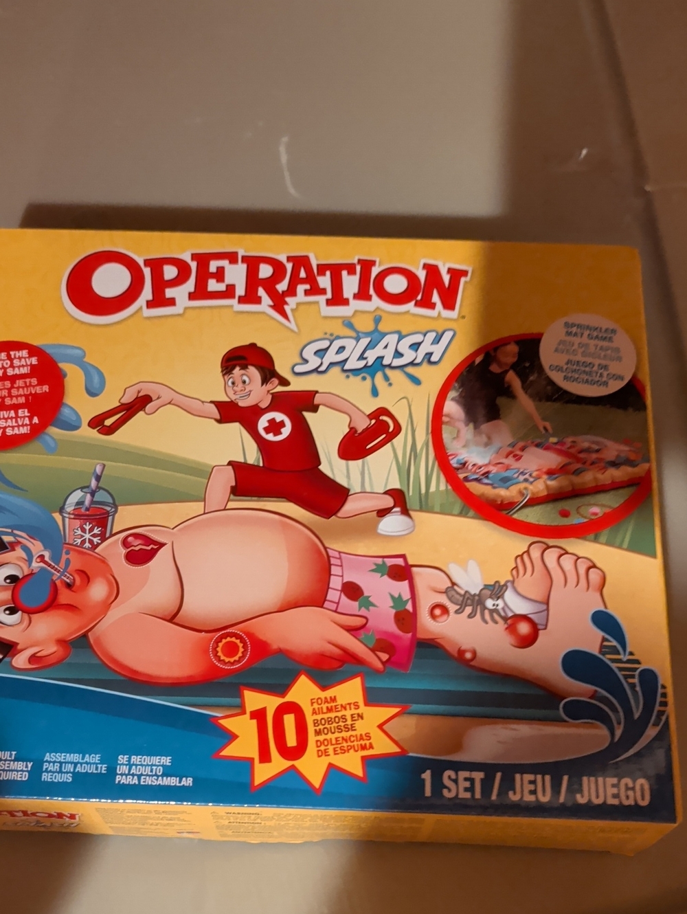 Hasbro Operation Splash Game - Yellow and Red Packaging